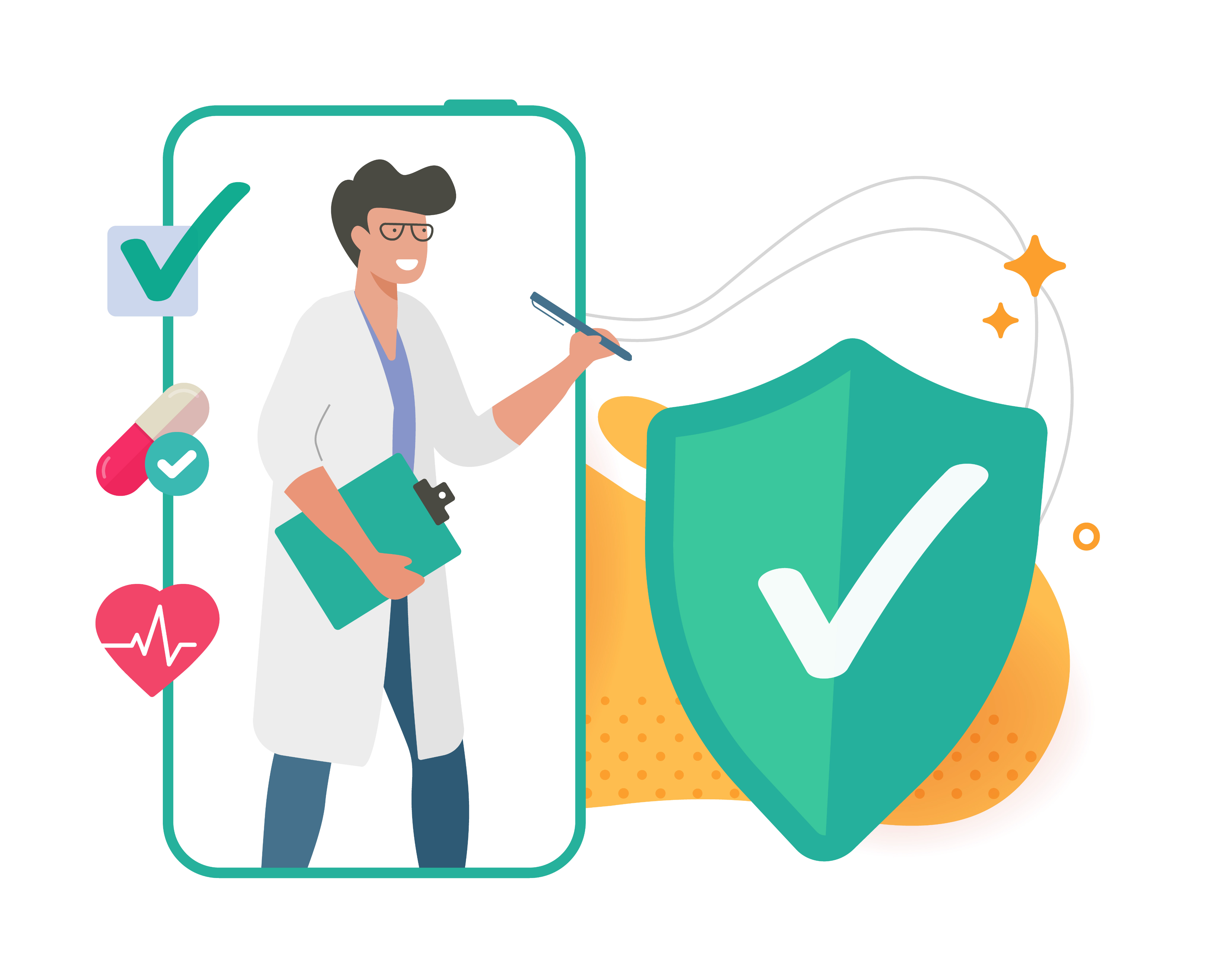 Clinician profile with verification badge